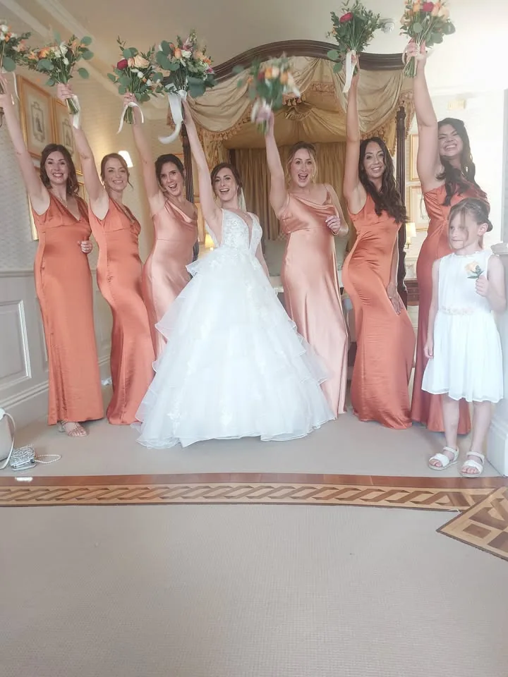 A real bridal party from the Hair Up Solutions gallery.